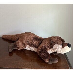 Wild Republic River Otter Plush Brown Shiny Fur Realistic Stuffed Animal 20"